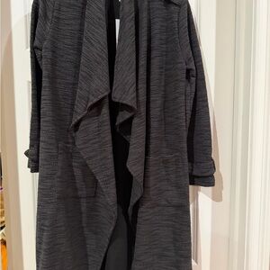 New BB Dakota Women's Open-Front Gray Waterfall Cardigan Sweater